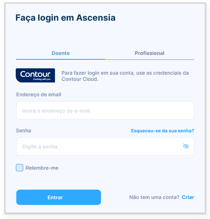 Glucocontro Login Screenshot
