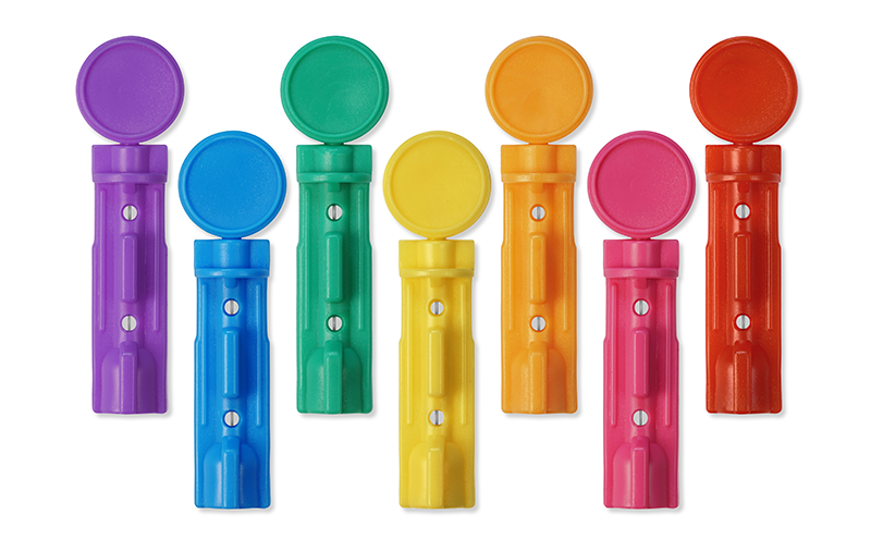 Microlet Color Coding Sistema de punção capilar compatĂvel com as lancetas MICROLET coloridas